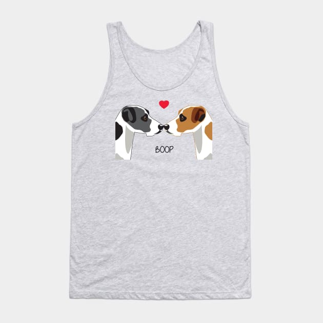 Jack Russel Terrier Dog Boop I Love You Tank Top by HotPinkStudio.Me